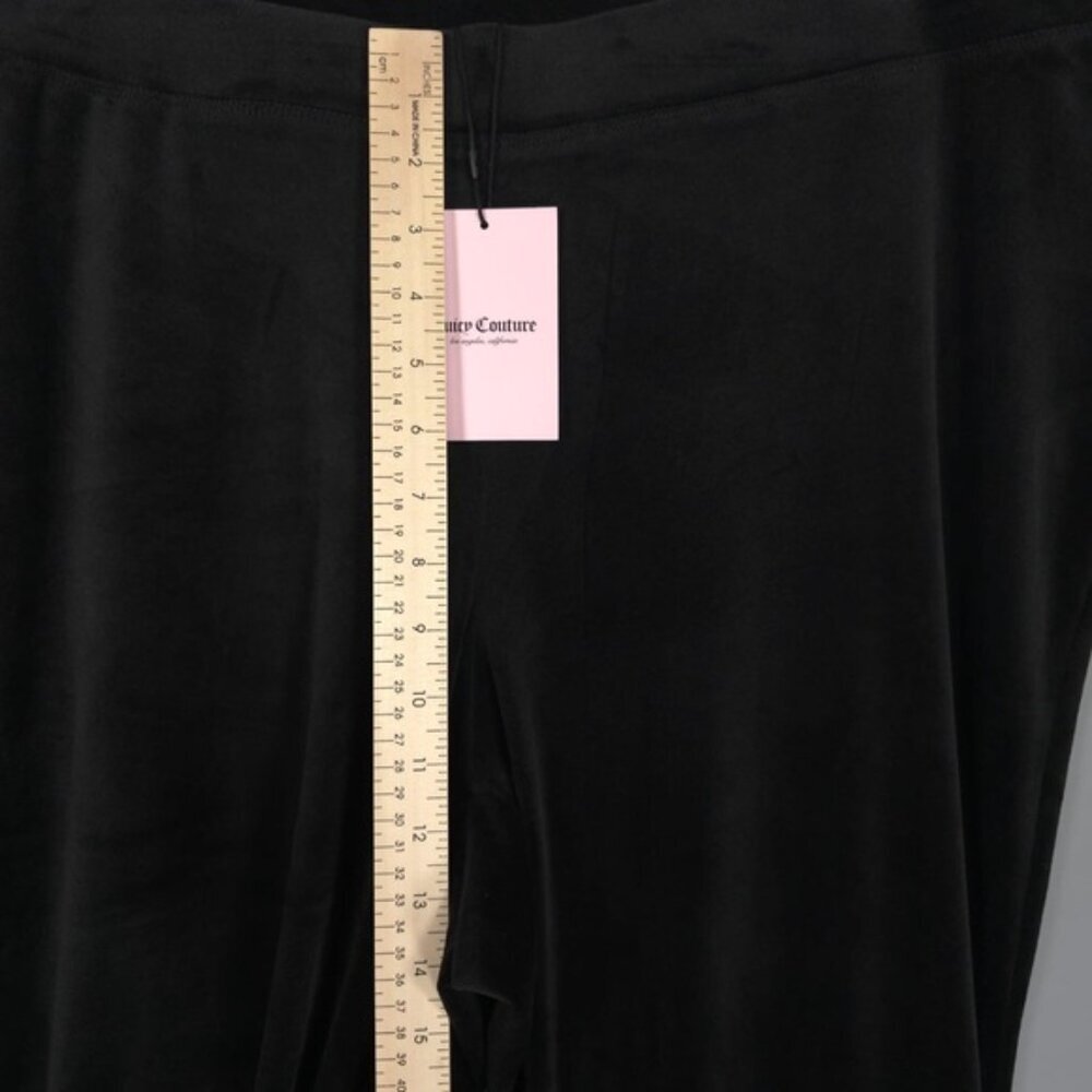 NWT Juicy Couture Black OG Big Bling Velour Track Pant 1X Plus Size Pull On Y2K - Picture 10 of 16